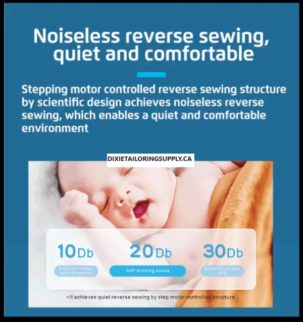 Dixie Tailoring Supply Uncover the tranquility of sewing with the JACK A4B Computerized Auto Cut Lockstitch Machine. Perfect for tailoring stores, it runs at a whisper-quiet 30Db and offers seamless reverse sewing at 40Fb, ensuring your creative work remains peaceful and professional. Tailoring Supplies