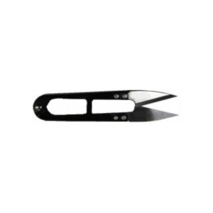 Dixie Tailoring Supply The Clippers (Large) are metal thread snips with a black handle and pointed blades, ideal for any tailoring store. Tailoring Supplies